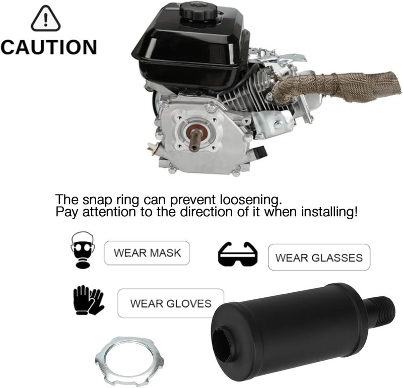Automost Upgraded Exhaust Muffler Silencer for Predator 196cc 212cc 301cc 420cc Coleman CT200u Trail 200 BT200x CT100u CC100x Go Kart Mini Bike Massimo Baja MB200 KT196 GX160 GX200 Clone 6.5 HP Engine - Image 5